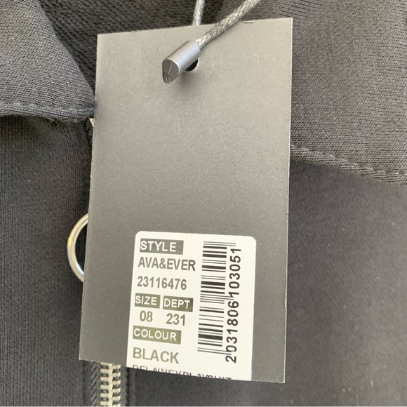 Ava And Ever Black Romper Short Sleeve UK Size 8 US 4 NEW - Picture 5 of 9